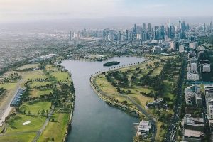 Aerial view of Melbourne City Racking storage in Melbourne City